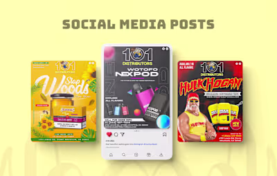 Social Media Posts Designs for Vape Distributors