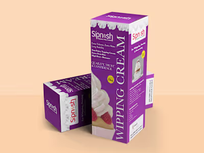 Wipping Cream Box Design