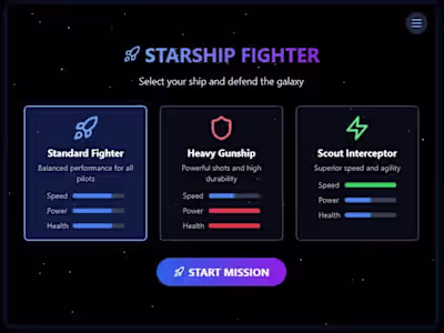 Starship Fighter Game Development