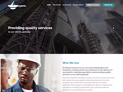 Website Design for Akedel Consult