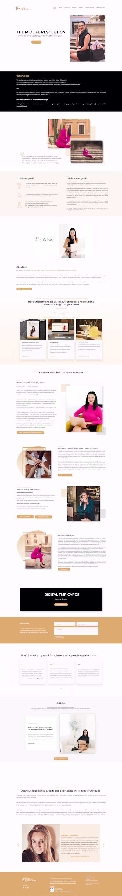 Created Website for Life Coach