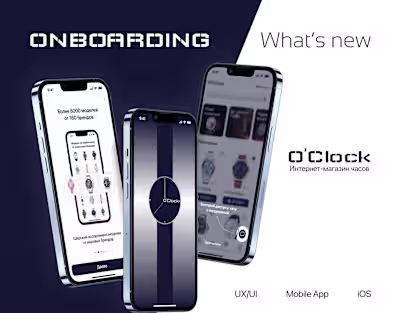 UX/UI Design of Onboarding & Updates for a Watch Store App
