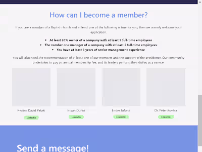 Company Landing Page