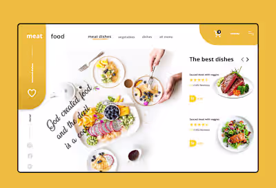 Food Landing page design
