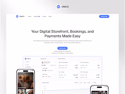 Unico App Website Design & Development