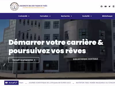 Educative website for University Iba Der Thiam of thies