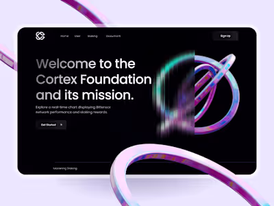Cortex Website Design Web3