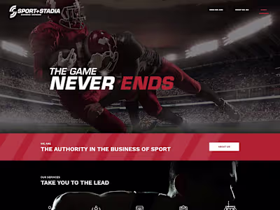 Sport Stadia - Sports Consultant Website