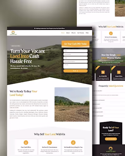 Acres of Dirt - Land Acquisition Website