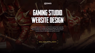 Game studio website design