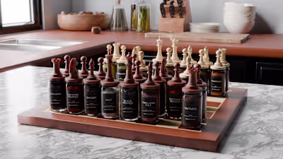 Spice Jar Chess Set This project involved designing a unique...