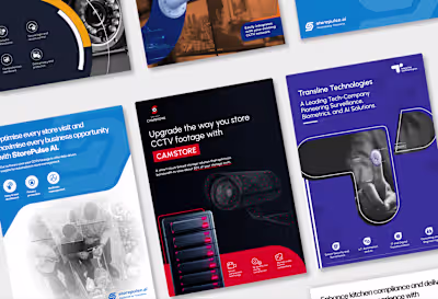 Sales brochure designs for Transline Technologies