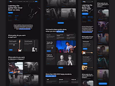 Guitare Courses. Website design