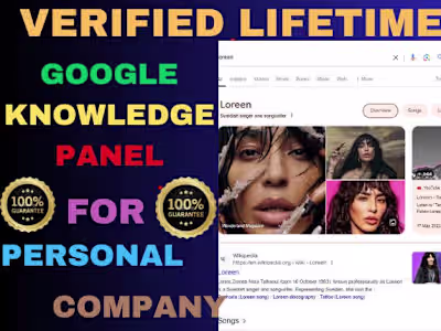 I will create a Google knowledge panel for personal or company 