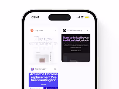 Browser tab delete interaction 