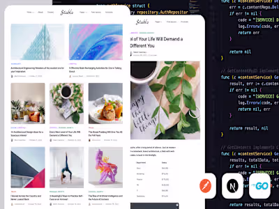 Build Blog Portal News Fullstack Golang Next JS