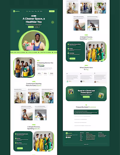 A Cleaning Agency Landing Page ✨💚