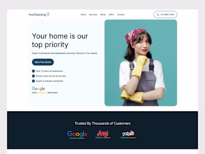 Yes Cleaning - Website Redesign