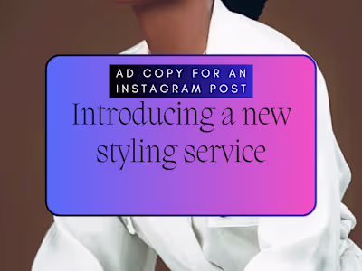 Instagram Ad Copy for a fashion brand