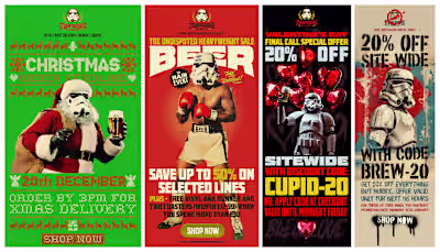 Newsletter Graphics for Original Stormtrooper Beer