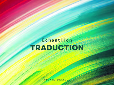 English to French Translation Sample