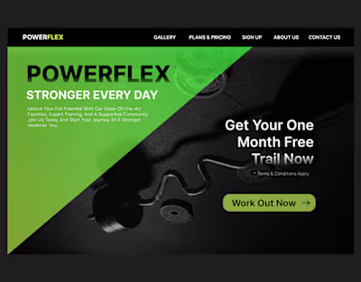 POWERFLEX GYM | Landing Page Design