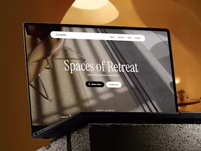 Website design project for an architecture firm