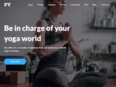 FavYogis - Landing Page Design