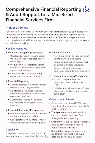 Financial Reporting and Auditing