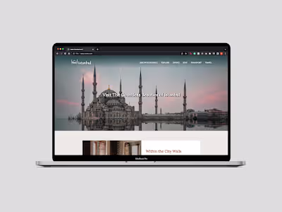 Travel Website to Istanbul