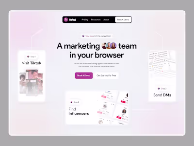 Landing Page Redesign For Astral - AI Marketing Agents