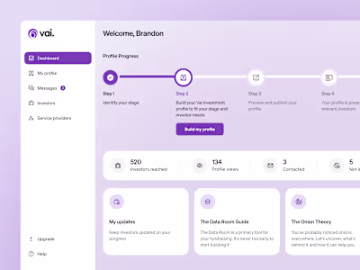 Vai - Product & Website for Investor Ecosystem