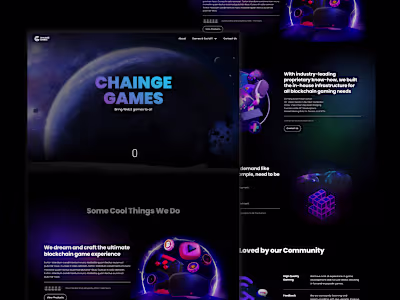 GameFi Studio Brand Website Design