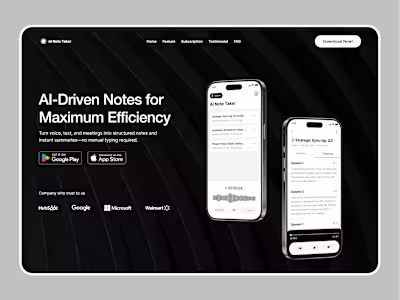 AI Note Taker App Development