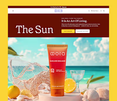 "Mora Mora" – Premium Skincare E-Commerce Landing Page