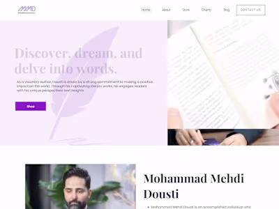 Book Writer Website – Figma to WordPress Conversion