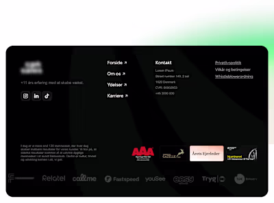 Footer Design for a Dannish