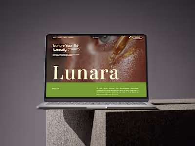 Website for a skin care product done with elementor page bui...