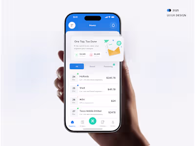 Tax & Expense Management App – UI/UX Design