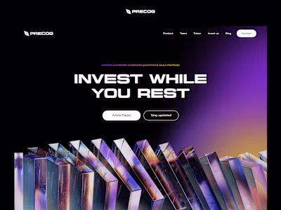 Precog AI Investment Landing Page Design and Development