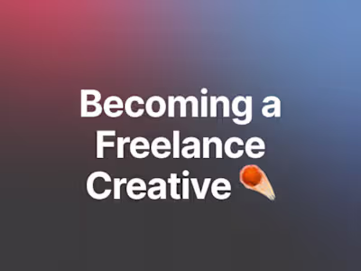 What they never tell you about becoming a freelance creative