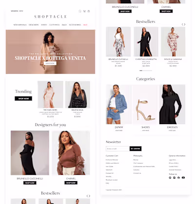 Luxury Fashion Store Landing Page Design