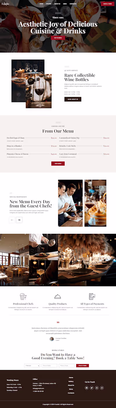 Restaurant Website
