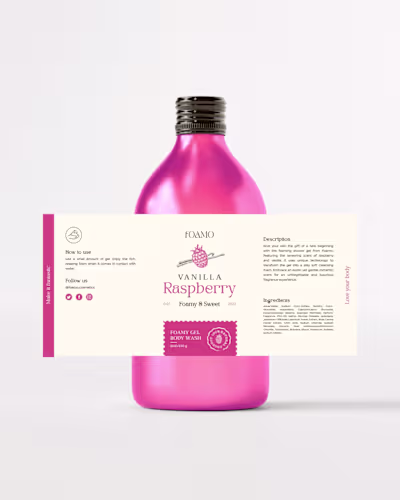 Label design. Foamo
