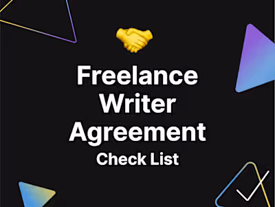 Use This Checklist Before Sending a Freelance Writer Agreement