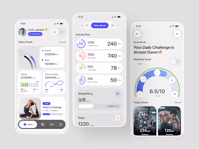 Modern Fitness & Wellness App Design