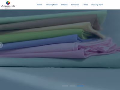 Product Catalog Website for Anugerah Fabric Store