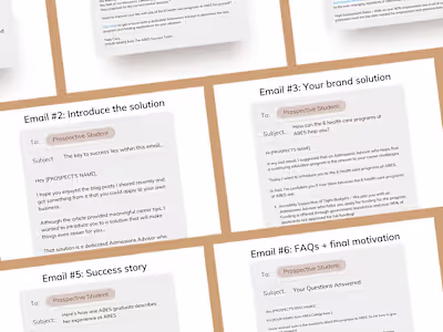 Email Copy | 6 Email Win-Back Series for ABES Medical School
