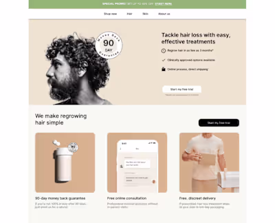 Hair-loss treatment full store setup