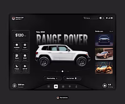 Car rental dashboard 🔥